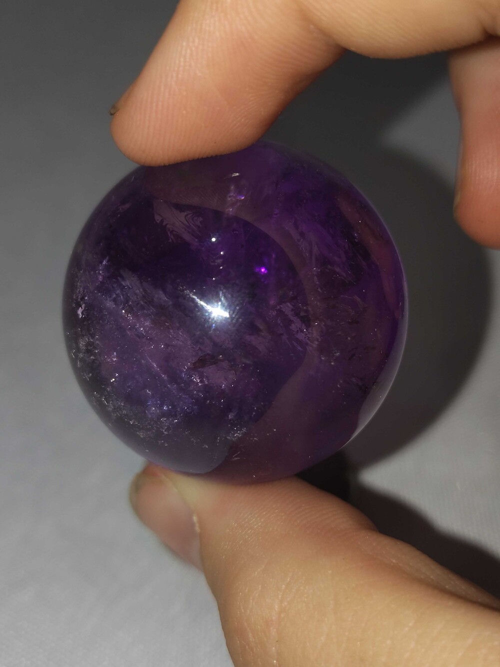 Amethyst Sphere Polished Natural Purple Crystal Healing Stone